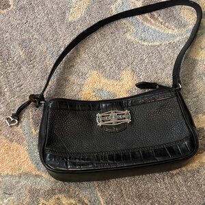 Brighton Black Textured Shoulder Bag